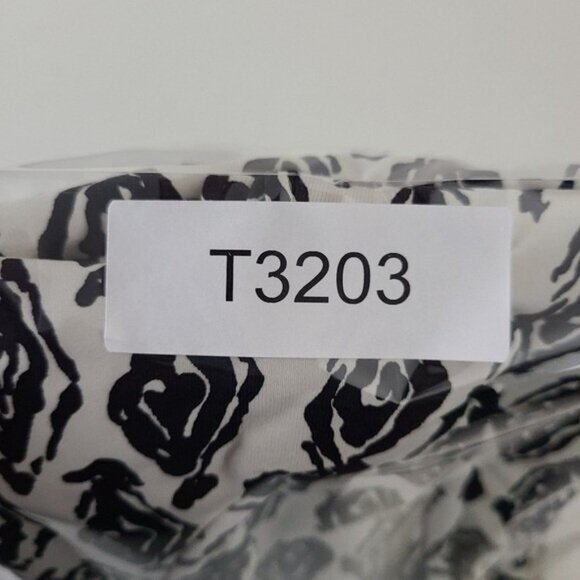 $168 J. McLaughlin Sophia Printed Catalina Cloth Dress Size M White Black - Picture 7 of 10